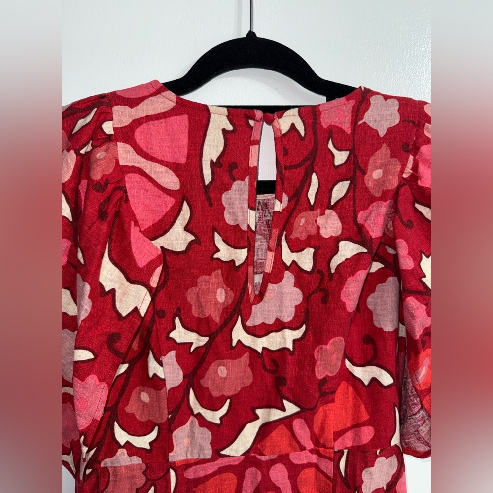 RHODE x Target Zinnia Floral Bell Sleeve Midi Dress Size 10 - Picture 11 of 11